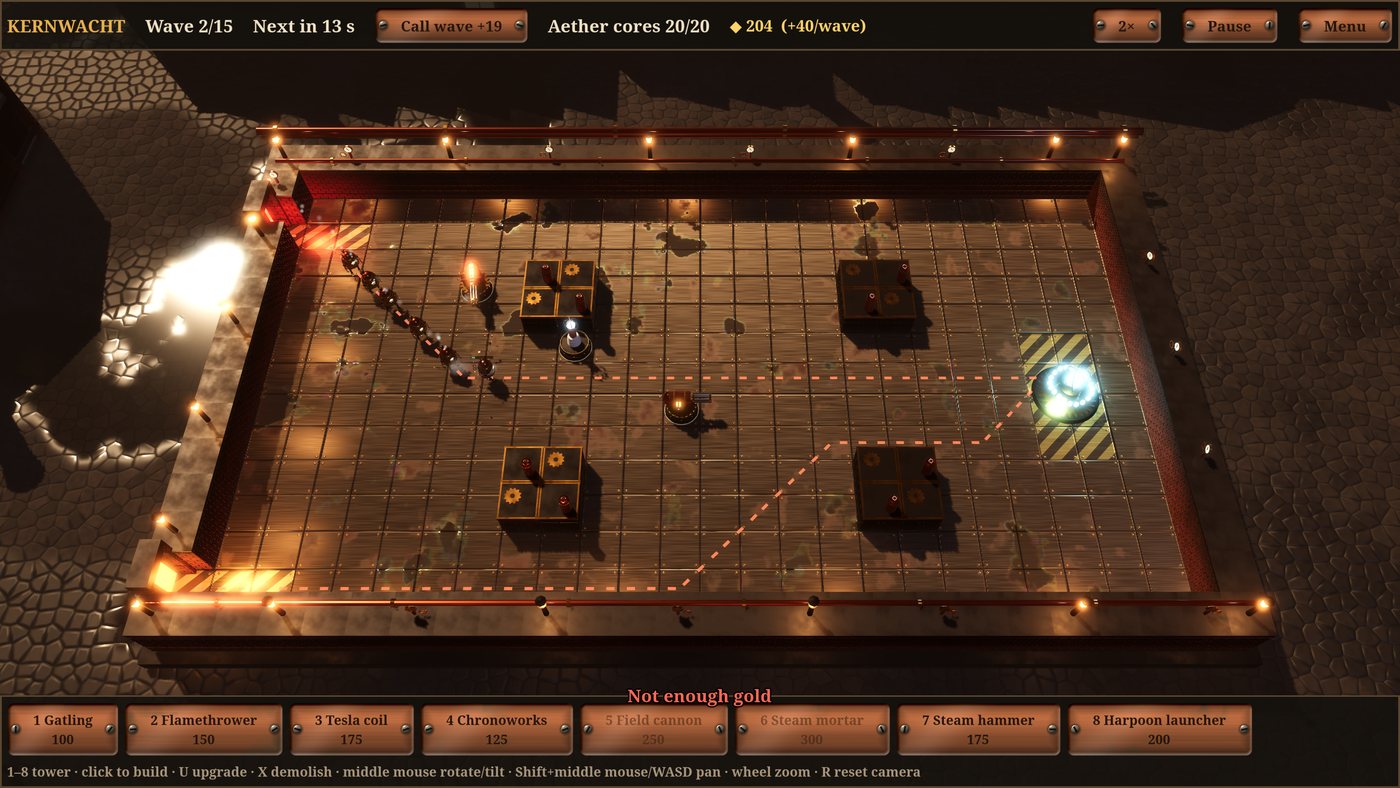 Boiler Yard map during a wave