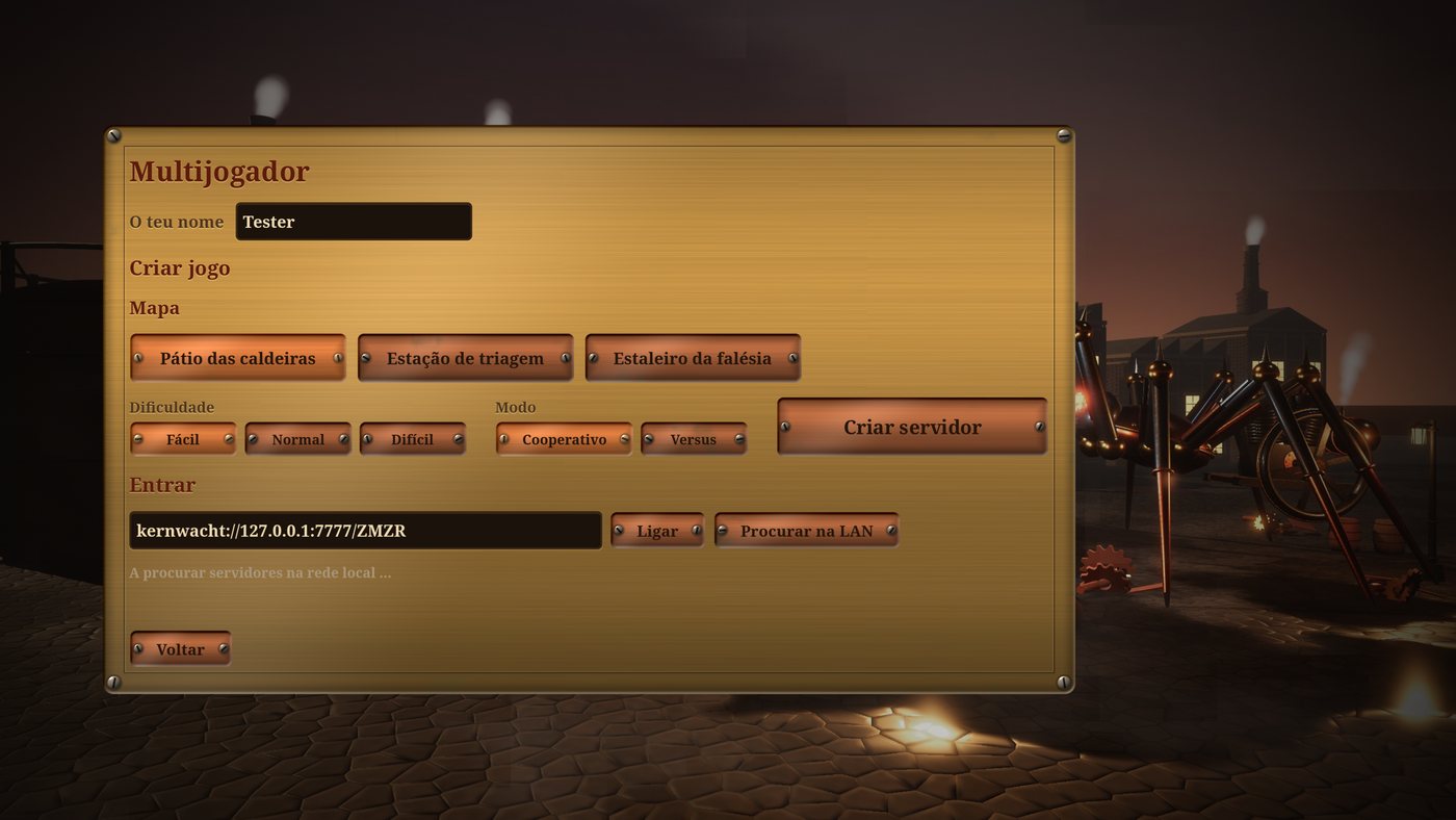 Menu multijogador